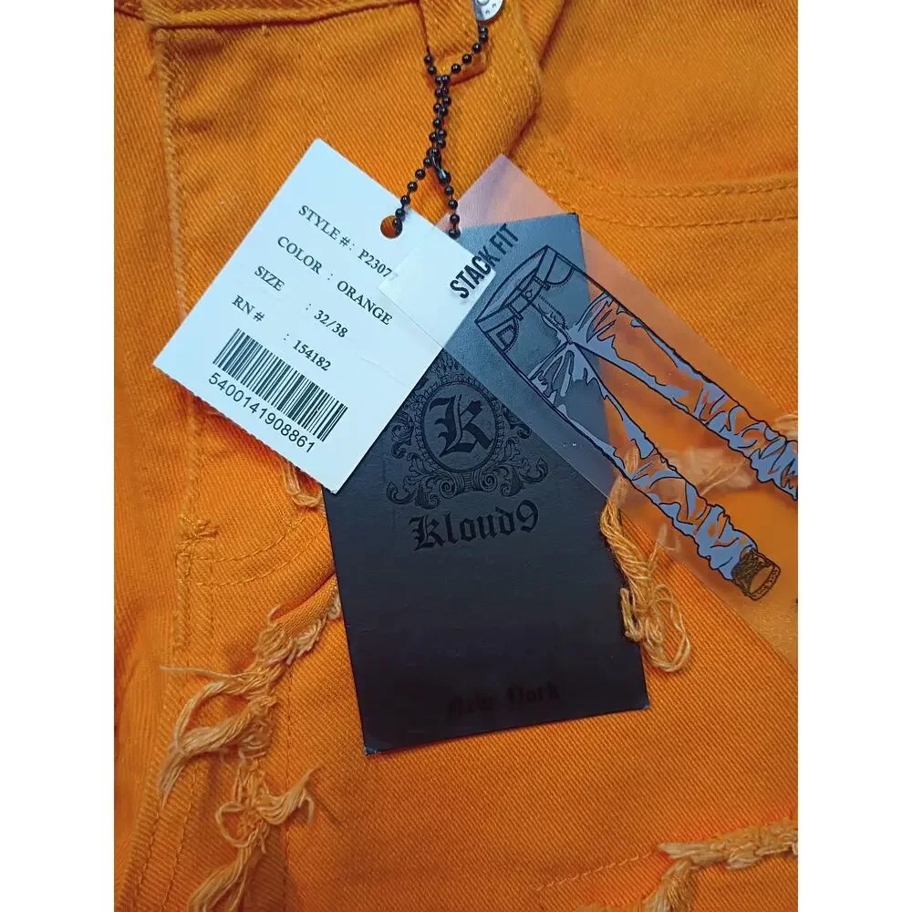 Kloud9 New York Orange Stack Fit Jeans - Size 32x38 NWT - Picture 3 of 8